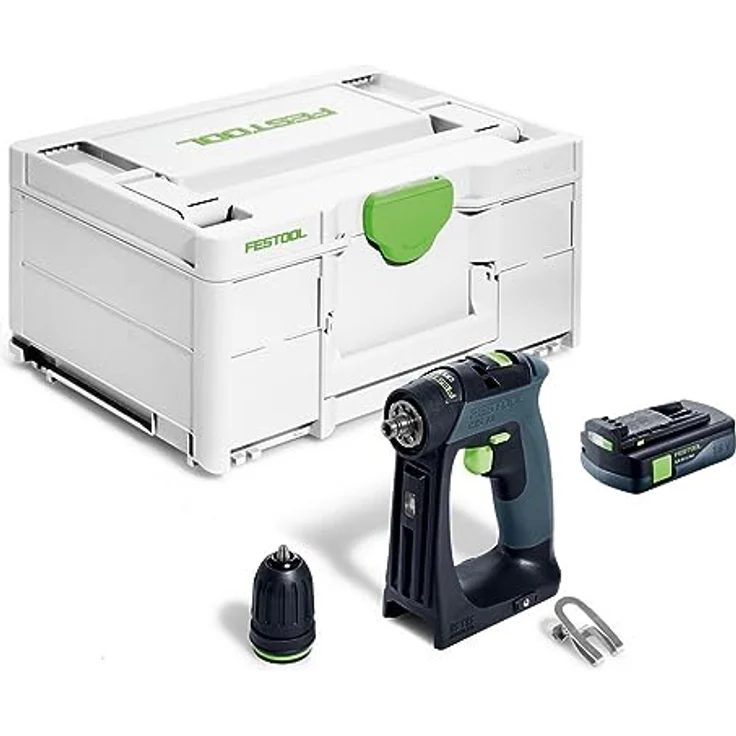 Festool Akku-Bohrschrauber CXS 18-Basic- 3,0, Kompakt und kraftvoll, inkl. 3,0 Ah Akkupack, Systainer und Schnellspannbohrfutter, 578063 – Bild 1