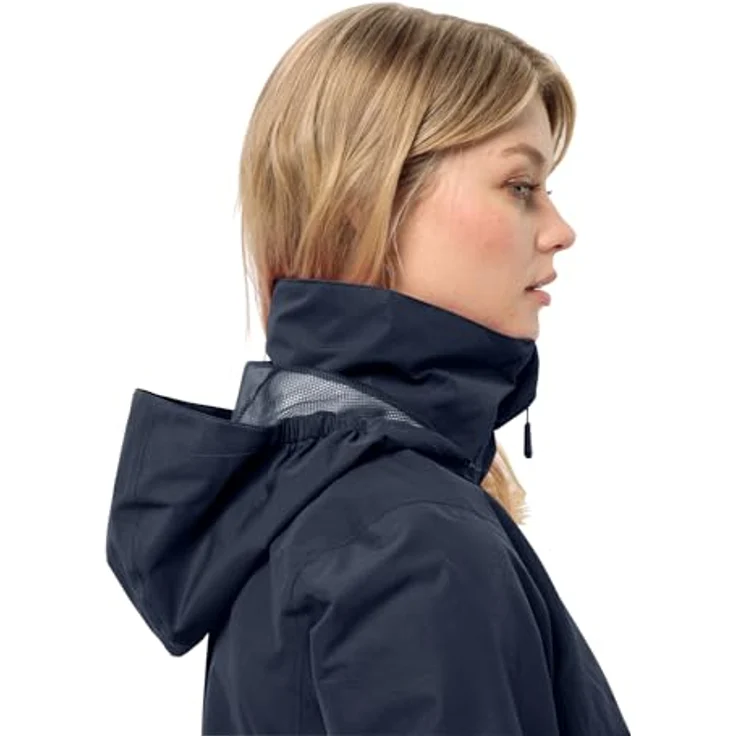 Jack Wolfskin Regenjacke Stormy Point 2L mit TEXAPORE CORE-Technologie, Damen, wasserdicht, winddicht, atmungsaktiv, blau – Bild 5