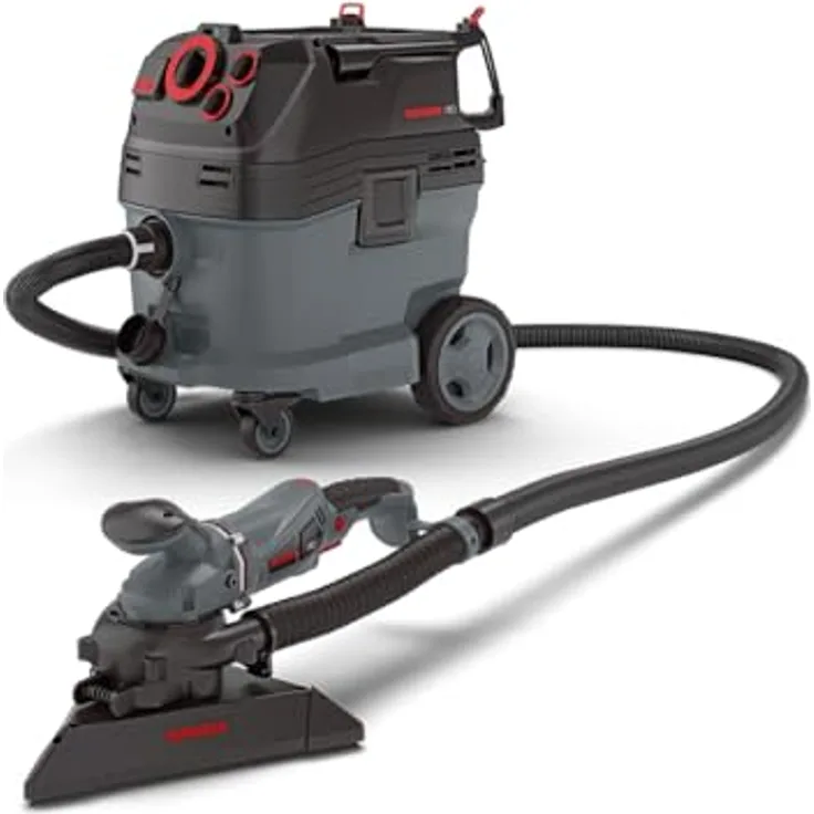 MENZER Trockenbauschleifer TSW 225 PRO + Sicherheitssauger VCM 530 PRO, max. 2100 U/min, mit Wechselkopfsystem und M-Klasse Absaugtechnik