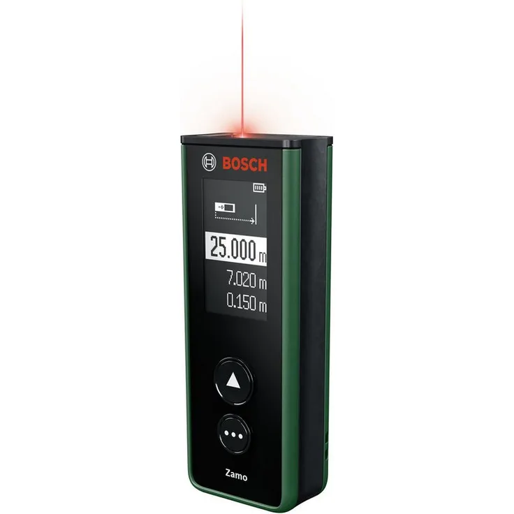 BOSCH Entfernungsmesser Zamo Set, Digitaler Laser - im Karton, 25 m Messbereich, 2 mm Messgenauigkeit - Preisvergleich