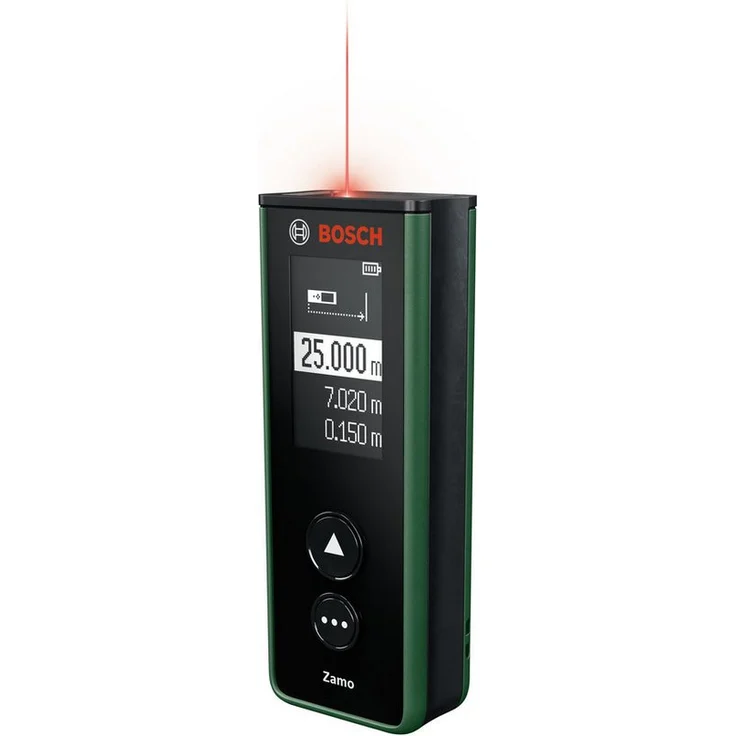 BOSCH Entfernungsmesser Zamo Set, Digitaler Laser - im Karton, 25 m Messbereich, 2 mm Messgenauigkeit - Preisvergleich – Bild 1