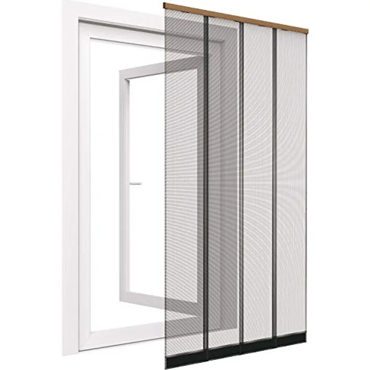 easy life Insektenschutz Türvorhang 100x220cm anthrazit mit PVC Klemmleiste