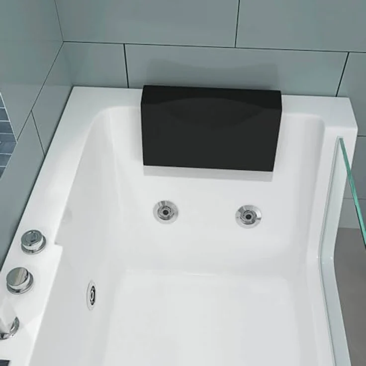 HOME DELUXE Badewanne Whirlpool CARICA, 170 x 80 cm, mit 4 einstellbaren Düsen und LED-Farblichttherapie, strahlendes Weiß – Bild 7