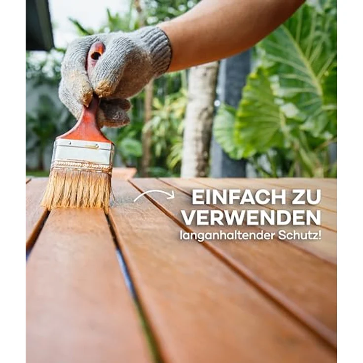 Plid® Holzöl Pflegeöl Holzschutz Imprägnieröl Gartenmöbel Teakholzöl Holzlasur Holzschutzöl Holzpflegeöl Holz Öl Außen Farblos 2l – Bild 4