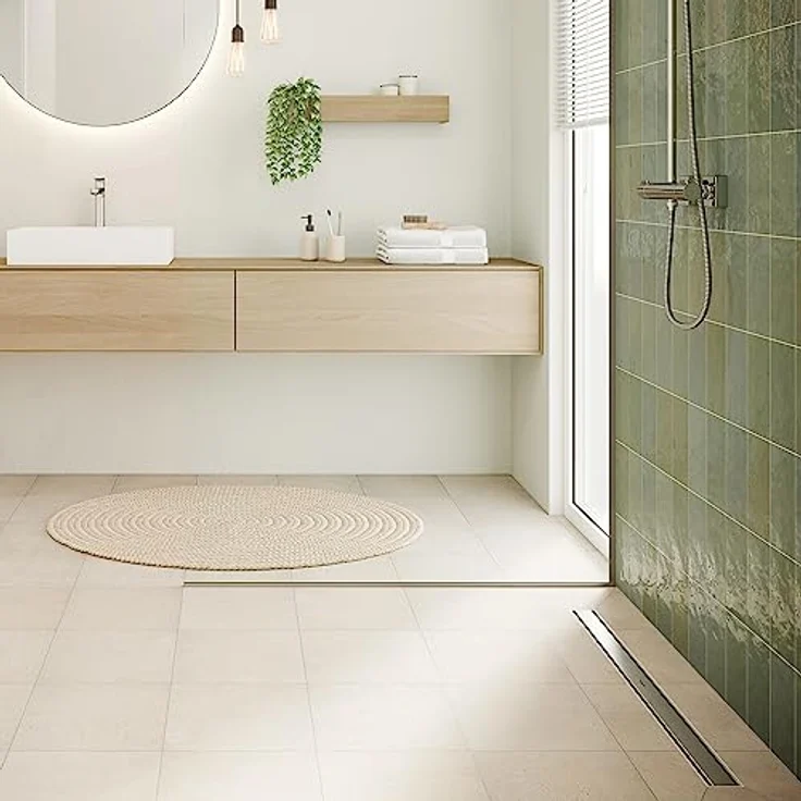 hansgrohe 56178800 RainDrain Compact Duschrinne 800 für Standardinstallation Edelstahl gebürstet Komplettset – Bild 2