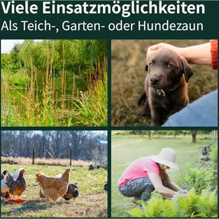 VERDOBA Teichzaun Gartenzaun Hundezaun - Metall Gitterzaun erweiterbar, 5–20 Zaunelemente in Grün, Braun oder Anthrazit – Bild 6