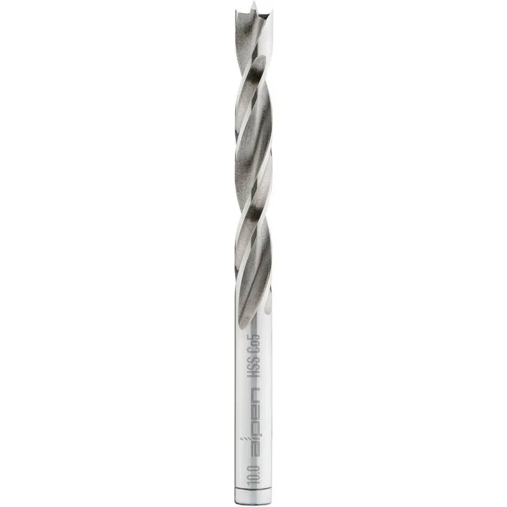 Alpen Holzbohrer HSS Cobalt Maschinen-Holzspiralbohrer, 5 % Kobaltlegierung, hitzebeständig bis 650°C, geeignet für Weich- und Harthölzer