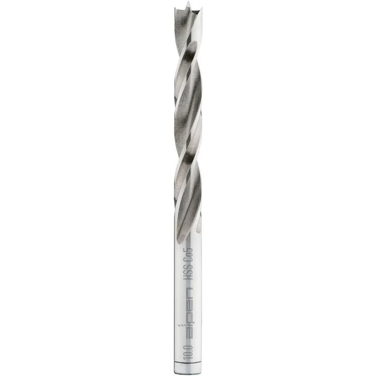 Alpen Holzbohrer HSS Cobalt Maschinen-Holzspiralbohrer, 5 % Kobaltlegierung, hitzebeständig bis 650°C, geeignet für Weich- und Harthölzer