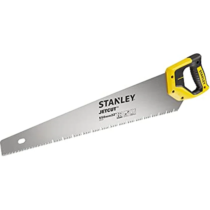 Stanley Jet Cut Gipskartonsäge (550 mm Länge, 7 Zähne-Inch, Bi-Material Griff, 45°-90° Anschlag, Hardpoint) 2-20-037 – Bild 2