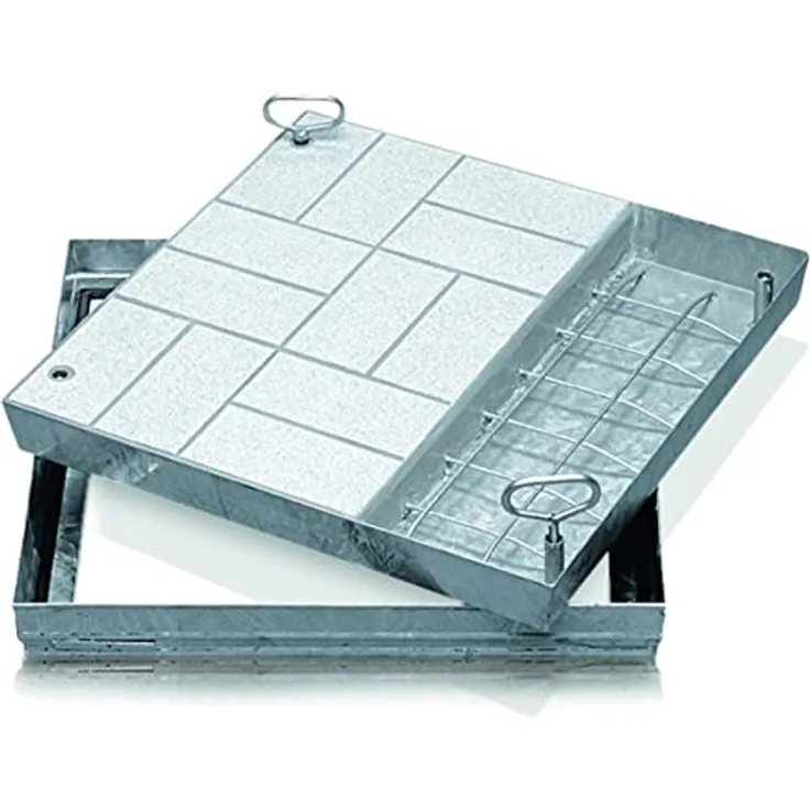 Zarges Schachtabdeckung aus Stahl mit Wanne 600 mm x 600 mm