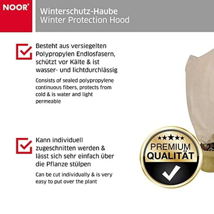 Winterschutzhaube XXL 200 cm x 240 cm (H x B) mit Reißverschluss 1 Zugseil – Bild 3