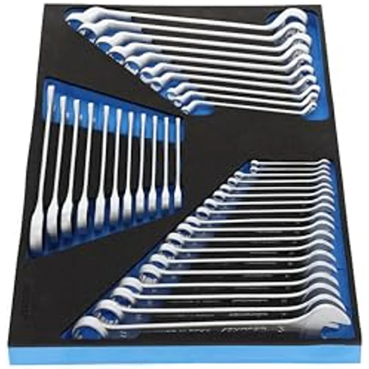 Gedore Ring-Maulschlüssel-Sortiment, 39-tlg. in Check-Tool-Modul mit bestücktem Werkzeug, Maße 633 x 390 x 35 mm – Bild 2