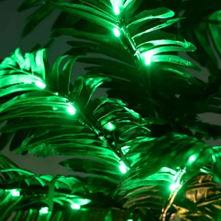 vidaXL Christiana, Kunstpflanze mit 192 warmweiß LEDs, 300 cm hoch, 8 Lichteffekte, Jute-Basis – Bild 6