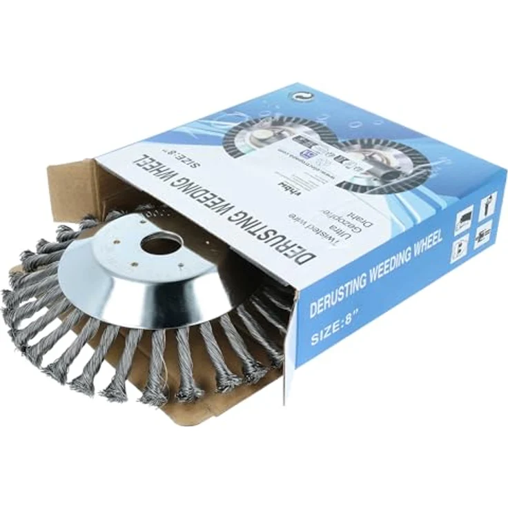 vhbw Unkrauthacke für Makita DBC CG430N, robuste Metall-Unkrautbürste mit 20 cm Durchmesser, silber – Bild 9