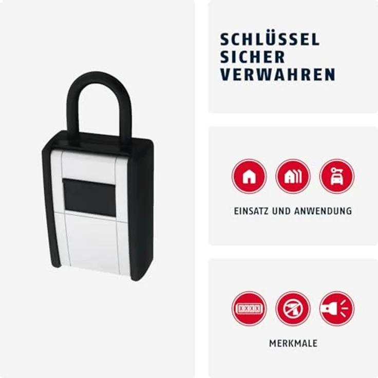 ABUS Schlüsseltresor KeyGarage 787 LED BIG mit Bügel und Zahlencode 83855 – Bild 2