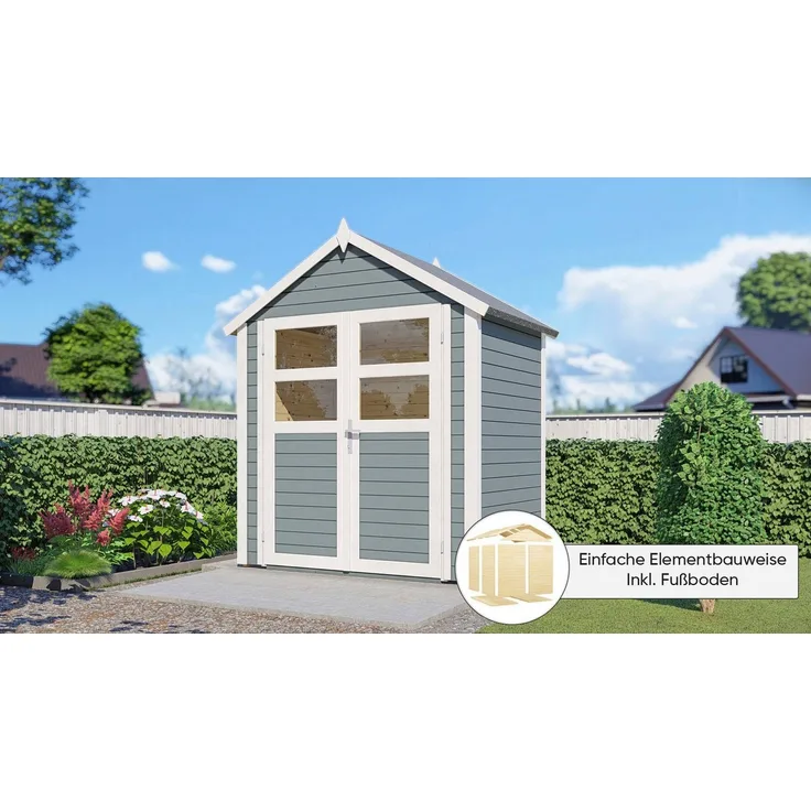 KONIFERA Gartenhaus Visby 1, BxT: 201x131 cm, Inklusive Fussboden, Premium-Ausstattung