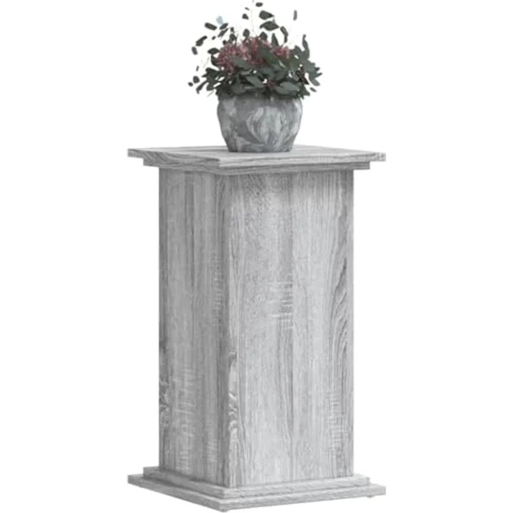 vidaXL Blumenständer Pflanzenständer Grau Sonoma 33x33x60 cm Holzwerkstoff (1 St) - Robustes und langlebiges Material, große stabile Oberfläche, hohle Konstruktion zur Stabilitätssteigerung – Bild 3