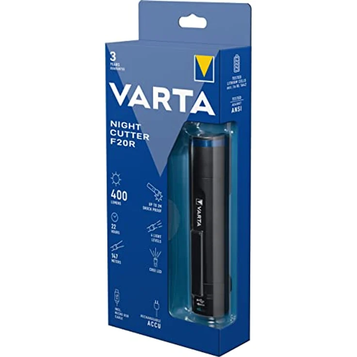 Varta Taschenlampe Night Cutter F20R Wiederaufladbar 400 Lumen – Bild 3