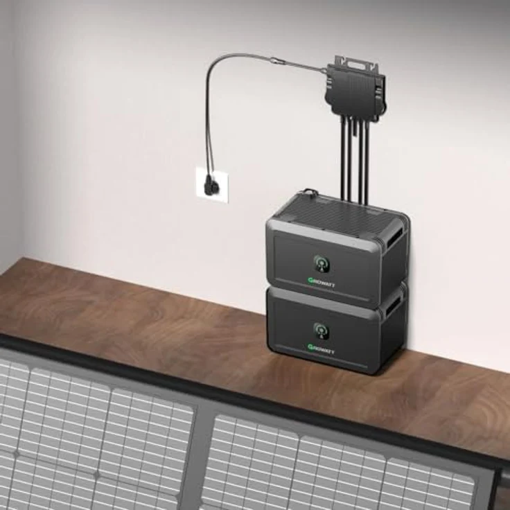 Growatt NOAH 2000, Solarbatterie für Balkonkraftwerke, 2048Wh, modular erweiterbar auf 8192Wh, wetterfest, LiFePO4-Technologie, App-Steuerung – Bild 5