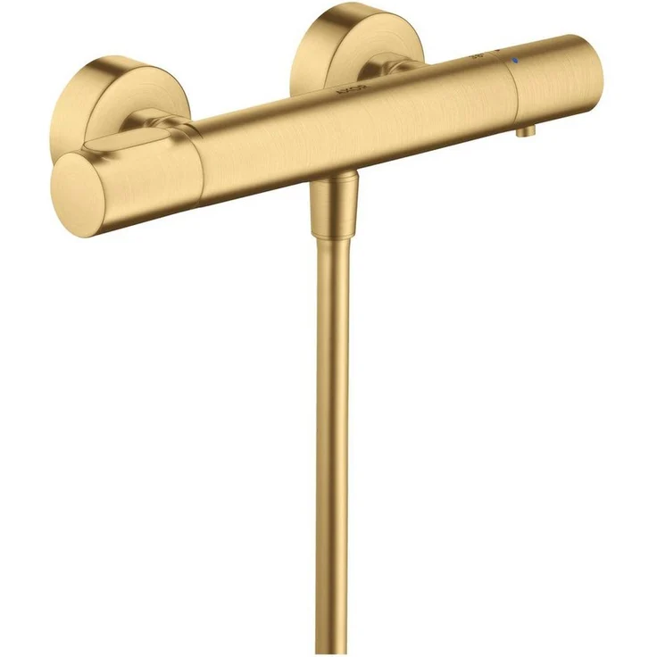 hansgrohe Axor Citterio M Thermostat Aufputz, Brushed Gold Optic, mit Temperaturregelung und Sicherheitssperre bei 40 °C