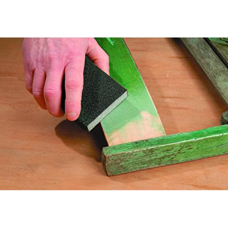 kwb 3-tlg. Schleifschwamm-Set mit feiner, mittlerer & grober Körnung für Holz und Metall – Schleif-Papier trocken und nass einsetzbar – Bild 6