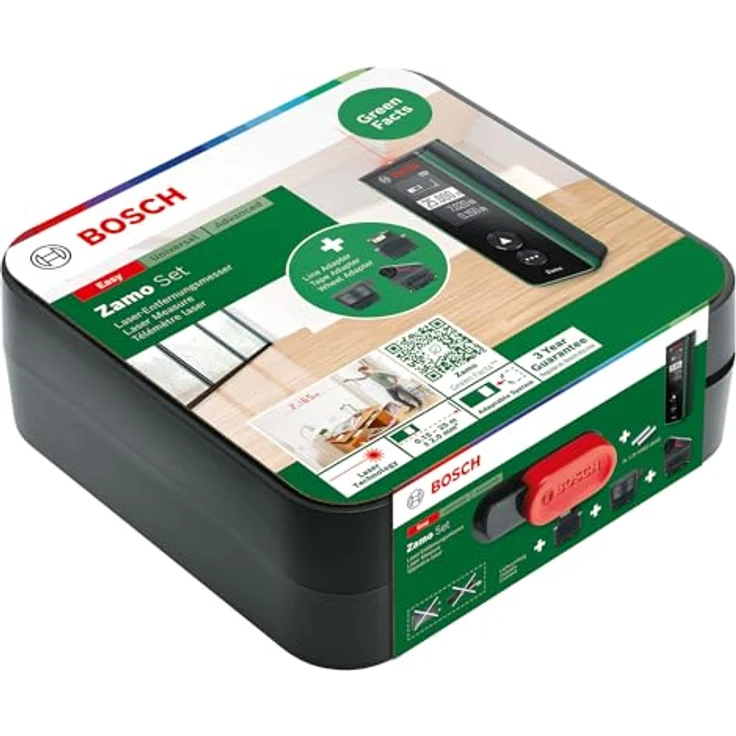 BOSCH Entfernungsmesser Zamo Set, Digitaler Laser - im Karton, 25 m Messbereich, 2 mm Messgenauigkeit - Preisvergleich – Bild 2