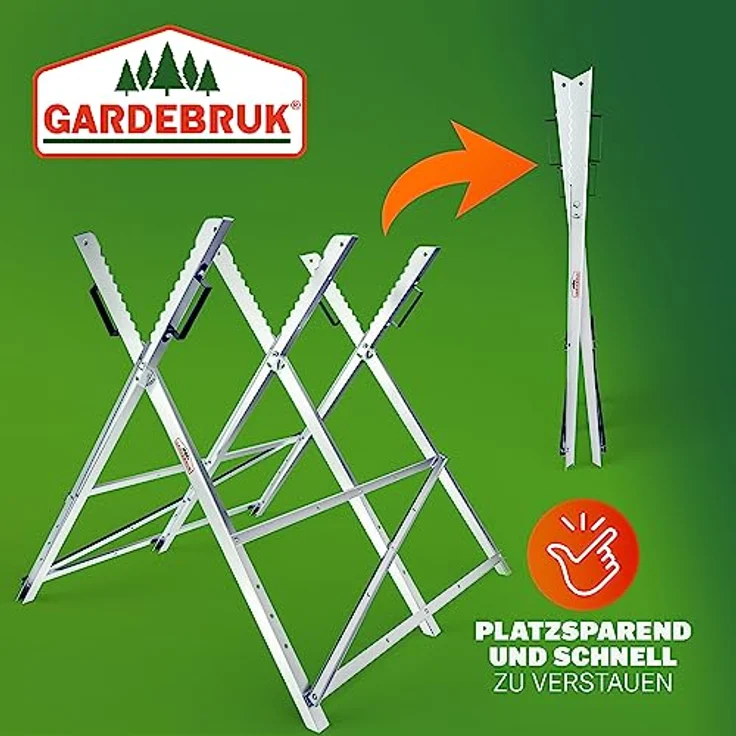 Sägebock Holzschneidebock Motorsäge Sägehilfe Metall Kettensäge Holz klappbar – Bild 5