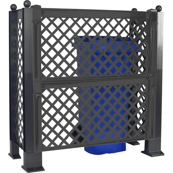 KHW Spalier, Sichtschutz für Mülltonen, 110x49x119 cm, robust und wetterfest, grün