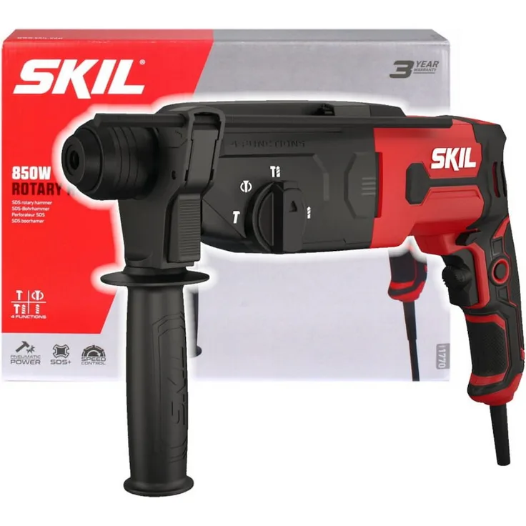 SKIL Akku-Bohrhammer SKIL 1770 AA SDS-plus 850W 2.8J, leistungsstarker Bohrhammer mit SDS-plus Aufnahme, 850W Motor