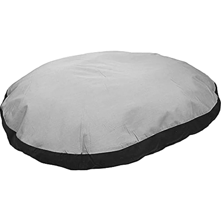 Karlie Kissen oval L: 60 cm B: 50 cm H: 8 cm grau-schwarz – Bild 4
