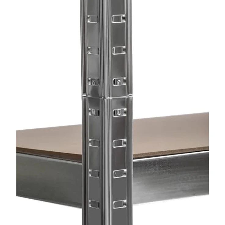 SCHULTE Regalwelt Schwerlast-Steckregal, 5 MDF-Böden à 150 kg Traglast, verzinkt 180 x 120 x 40 cm – Bild 2