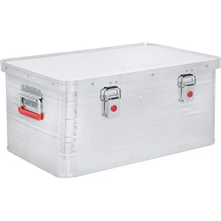 Stier Alubox 50L, Werkzeugkoffer aus Aluminium, staub- und spritzwasserresistent mit verchromten Stahlteilen – Bild 8