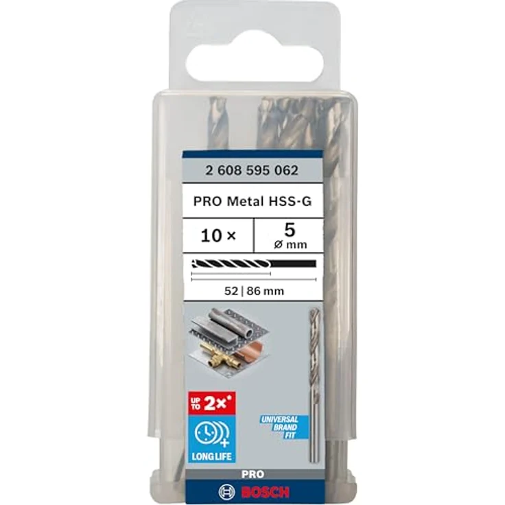 Bosch Professional Metallbohrer HSS-G geschliffen (10 Stück, Ø 5 mm) - Preisvergleich – Bild 2