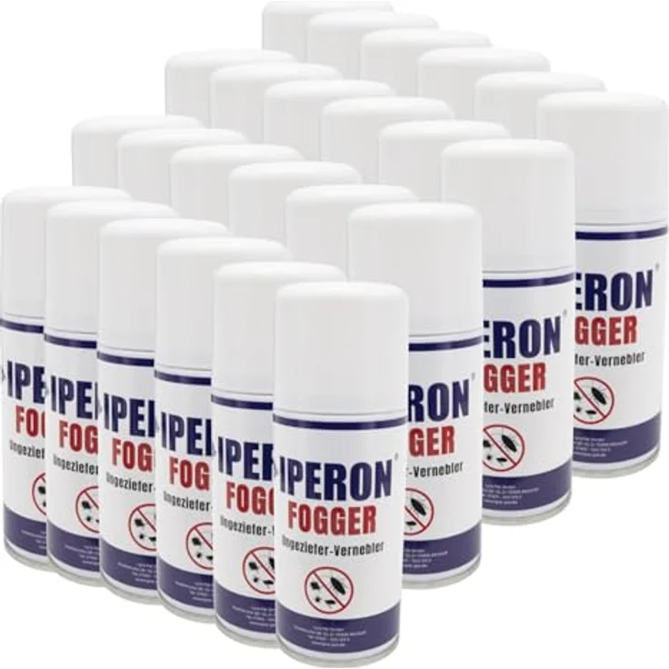 Iperon® Fogger Ungeziefer-Vernebler, 24 x 150 ml, natürliche Wirkstoffe mit Chrysanthemum-Extrakt, sofortige Schädlingsbekämpfung – Bild 1