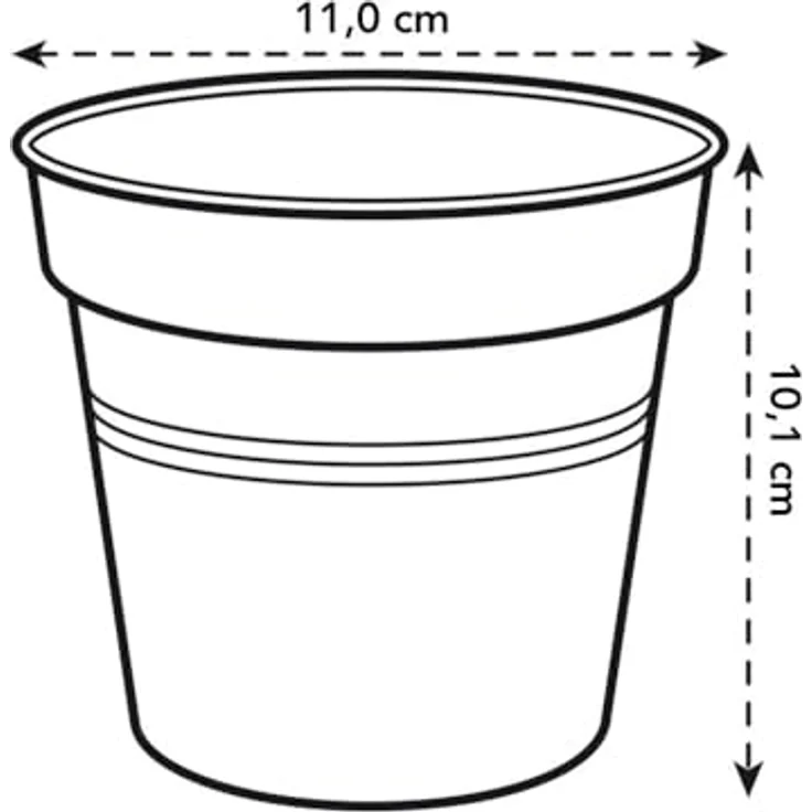 Elho Anzuchttopf Green Basics 11, Pflanzgefäß aus Kunststoff, schwarz, 0.6 l Fassungsvermögen, mit Löchern – Bild 4