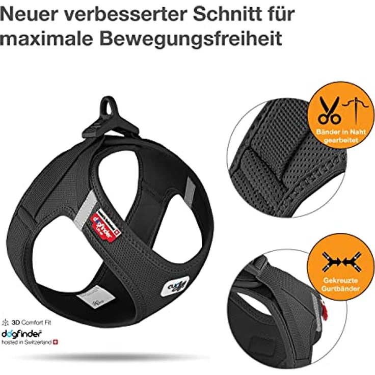 Curli Vest Harness Clasp Air-Mesh, PN2805, Schwarz, XL – Bild 2