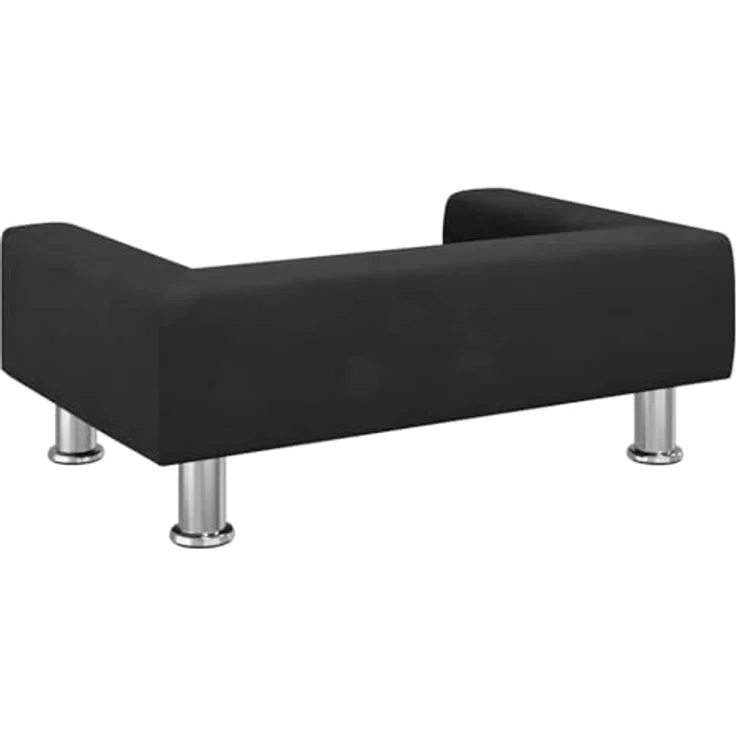 vidaXL Hundekorb Hundebett Schwarz 70x45x26,5 cm Samt Körbchen Hundesofa – Bild 5