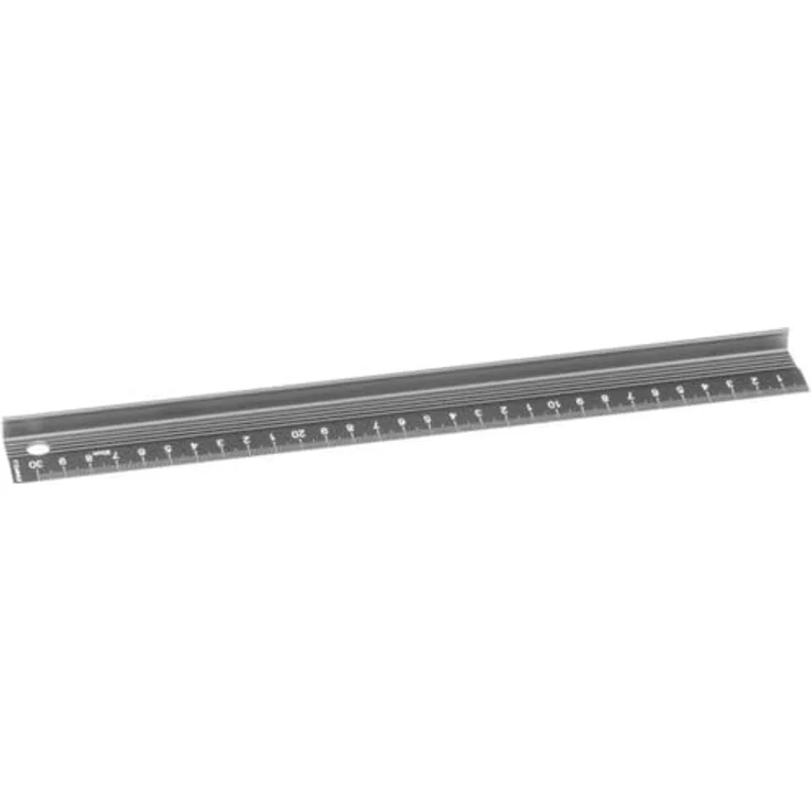 Dahle Schneidrechen Dahle 10683 Schneidelineal, hochwertiges Schwarz eloxiertes Aluminium, gut sichtbare Zentimetereinteilung, 4 mm hohe Schnittleiste – Bild 2