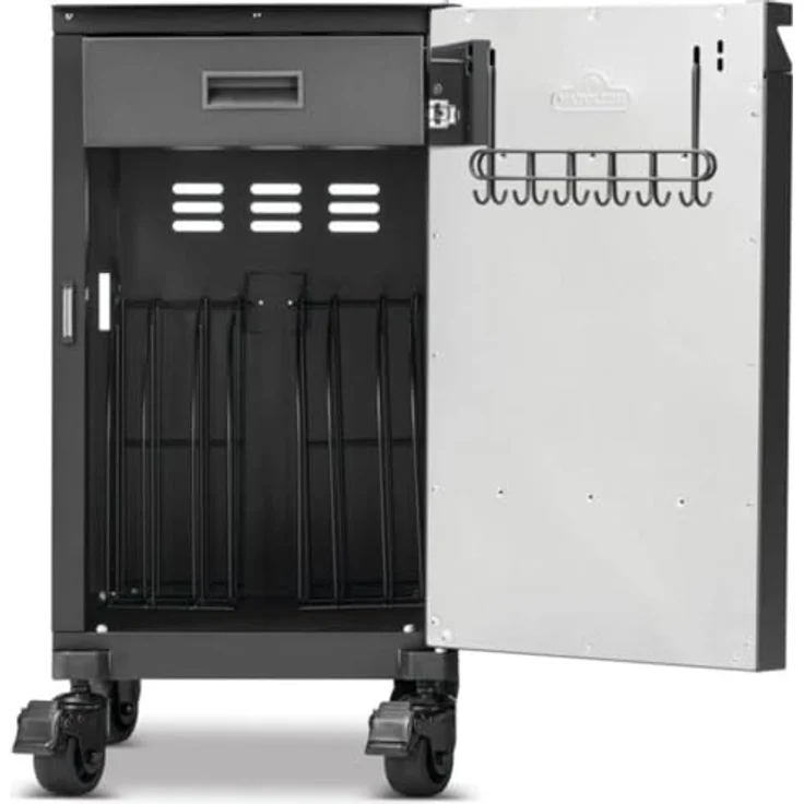 Napoleon Prestige 500 Phantom Seitenschrank 2er Set, mattschwarz, mit versteckter Schublade und 4 Rollen – Bild 5