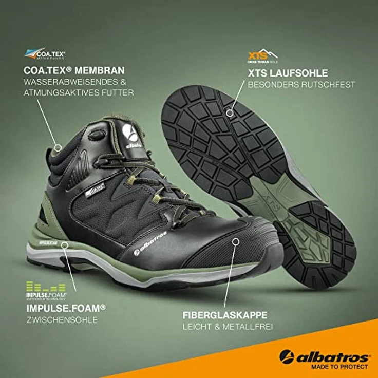 ALBATROS ULTRATRAIL Olive CTX MID Sicherheitsschuh Gr. 44 – Bild 3