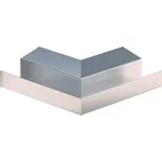 Sarei Piccolo Kastenrinnenwinkel, Außenecke aus Aluminium, Nennweite 70 mm, Silber, witterungsbeständig