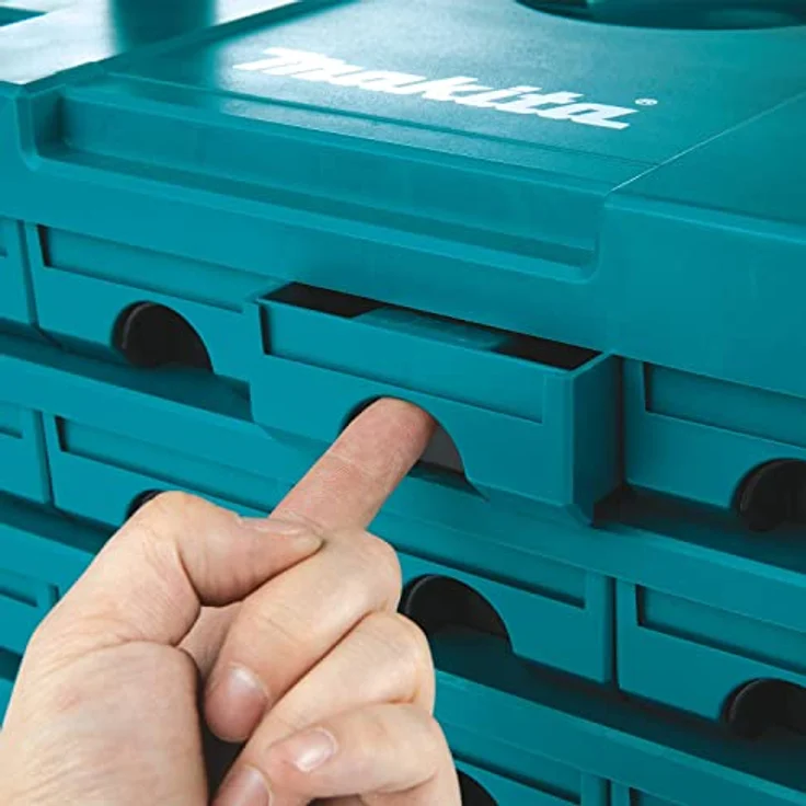 Makita MAKSTOR 3.12 Werkzeug Koffer 12 Schubladen ( P-84327 ) 395 x 295 x 215 mm – Bild 4