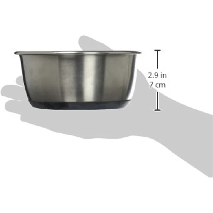 Karlie Edelstahlnapf Selecta 950 ml, rutschfester Futternapf mit geriffelter Struktur, ø: 11 - 15 cm, spülmaschinenfest – Bild 3