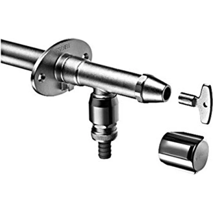 SCHELL 039960399 Frostsichere Außenwandarmatur , Außenarmatur POLAR II , Messing Armatur (Komplettarmatur) mit automatischer Zwangsbelüftung und Rohrbelüfter , DN 15 G 1,2 AG,Ø 15 mm, Mattchrom – Bild 2