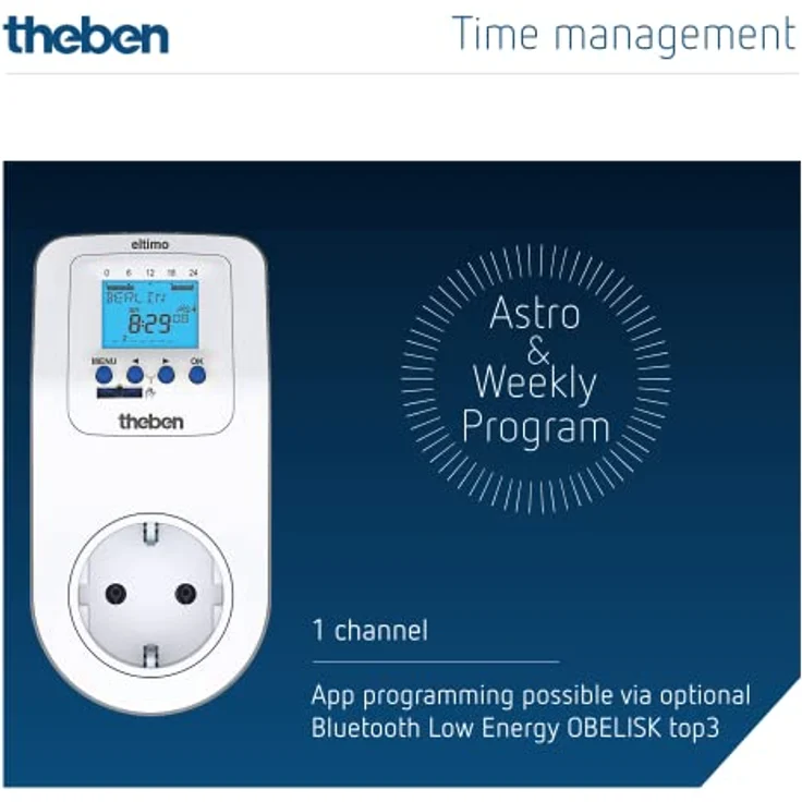 Theben eltimo 020 As, digitale Zeitschaltuhr mit Astroprogramm und App-Programmierung – Bild 3