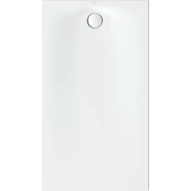 Bette 4052-000AS Duschwanne Rechteck Ultra Space 25, titanemaillierter Stahl, 1600 x 900 mm, vielseitige Installationsmöglichkeiten, schalldämpfende Matten, 90 mm Ablauf
