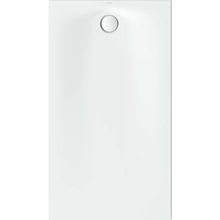 Bette 4052-000AS Duschwanne Rechteck Ultra Space 25, titanemaillierter Stahl, 1600 x 900 mm, vielseitige Installationsmöglichkeiten, schalldämpfende Matten, 90 mm Ablauf