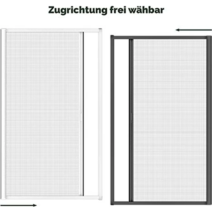 Nematek Alu Insektenschutz Schiebetür Rollo - Mückenschutz Fliegengitter Tür Rollo - Insektenschutzrollo für Balkontür/Terrassentür - Insektenschutztüren – Bild 5