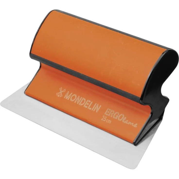 Mondelin 227605 Extra-Feinspachtel, 100mm x 250mm, ergonomisch, extra biegsame Edelstahllamelle, ideal für präzise Oberflächenbeschichtungen