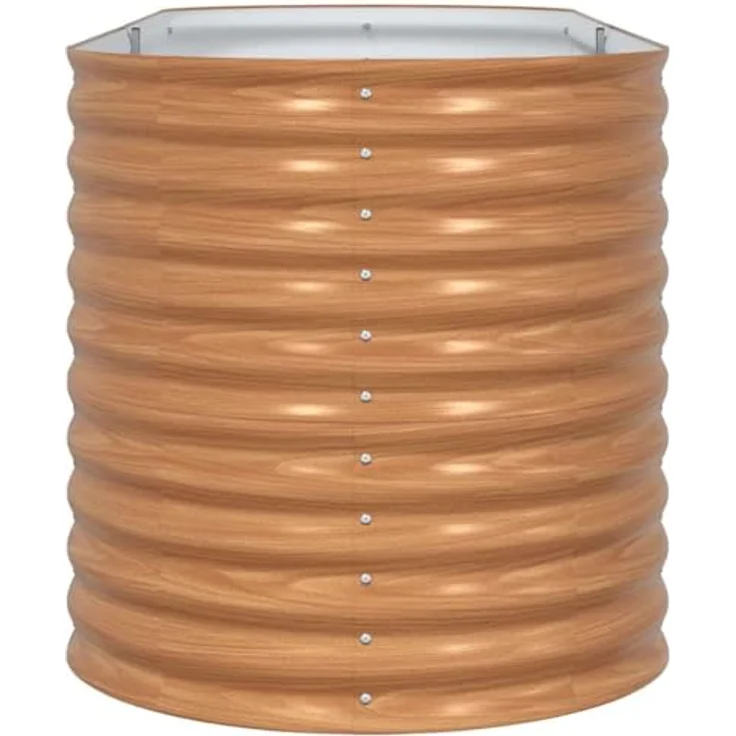 vidaXL Hochbeet Garten-Hochbeet aus braunem Stahl, 240 x 80 x 81 cm mit offenem Bodendesign für gesunde Pflanzen – Bild 7
